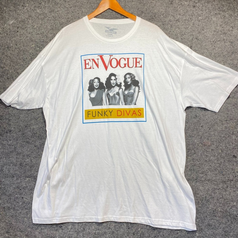 CONTROL Los Angeles En Vogue Funky Divas T Shirt Mens XXXL White Graphic Tee